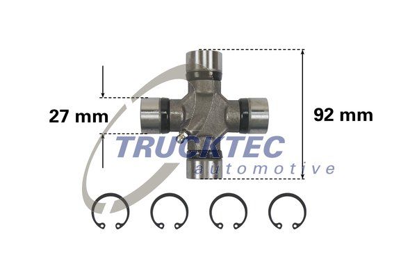 TRUCKTEC AUTOMOTIVE jungtis, kardaninis velenas 02.34.043